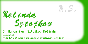 melinda sztojkov business card